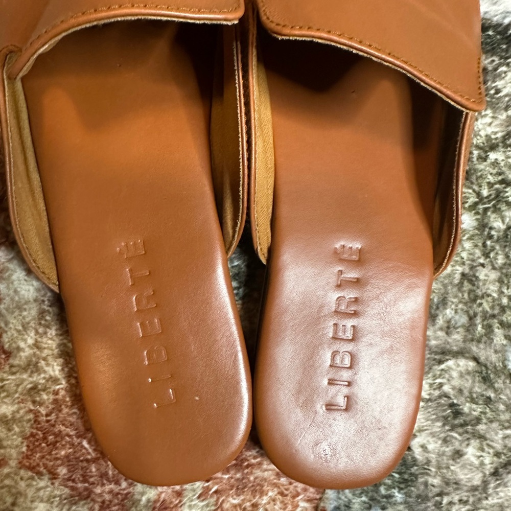 Liberté The Modern Mule in Cognac Chic Tan Leather Mules for Women - Picture 10 of 12
